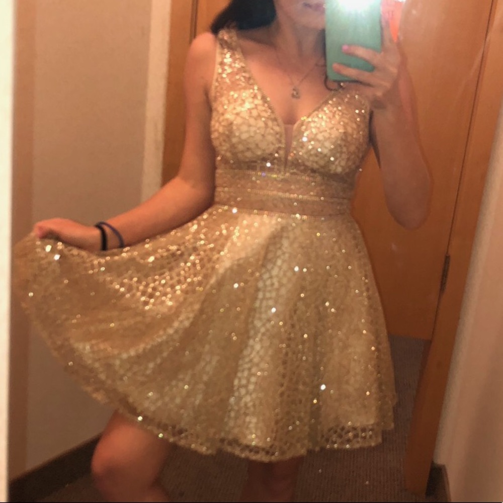 Gold Homecoming Dress